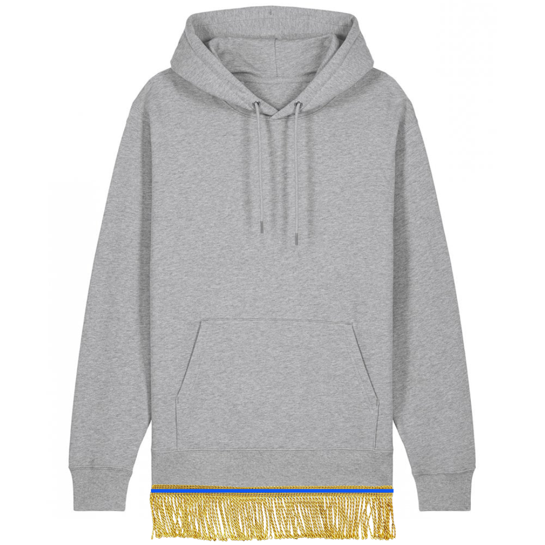 Men's Organic Cotton Pullover Hoodie with Fringes