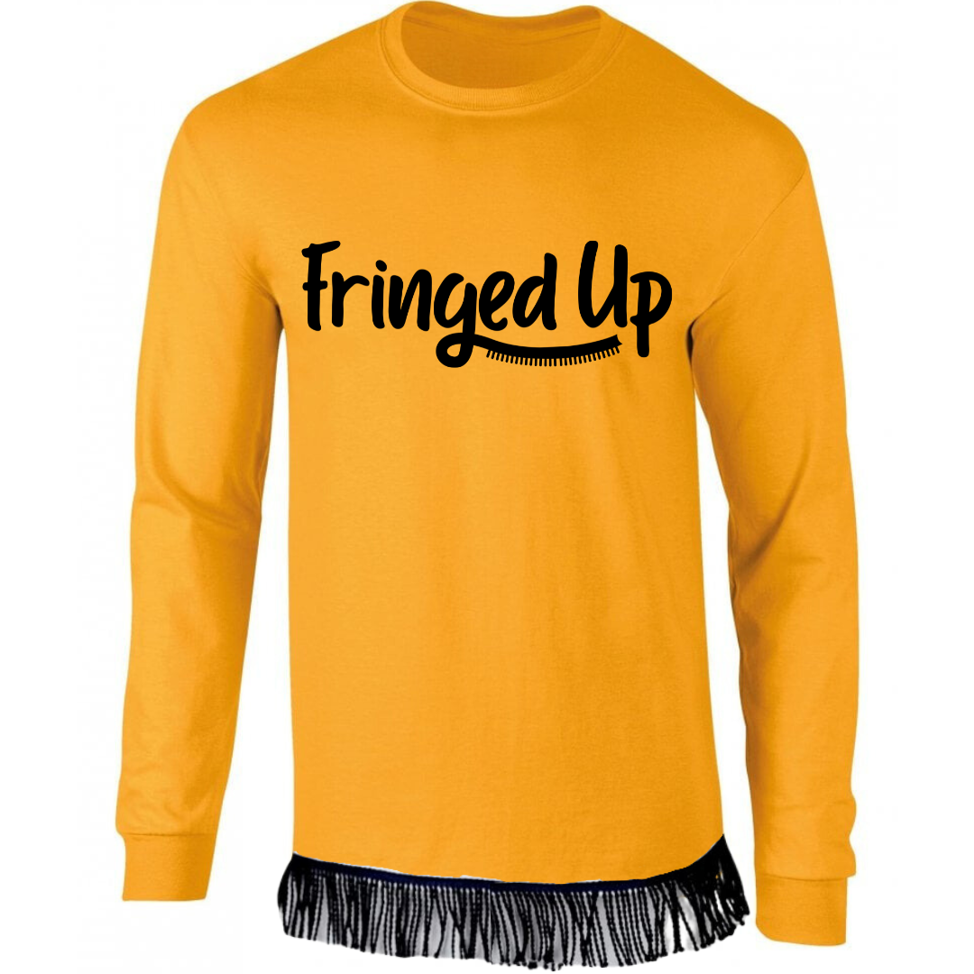 Fringed Up Adult Long Sleeve T-Shirt