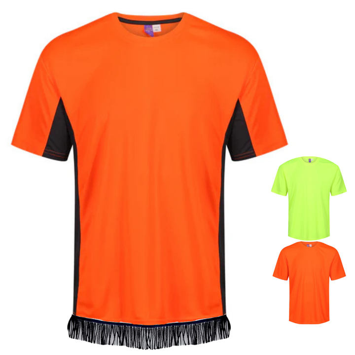 Men's Active Breathable T-Shirt with Fringes