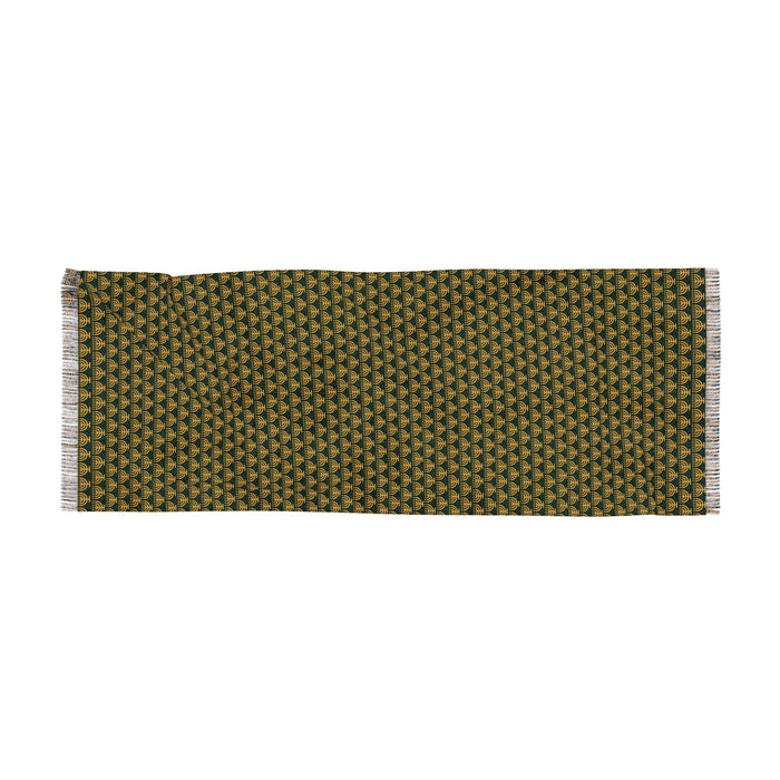 Green/Gold Menorah Printed Scarf