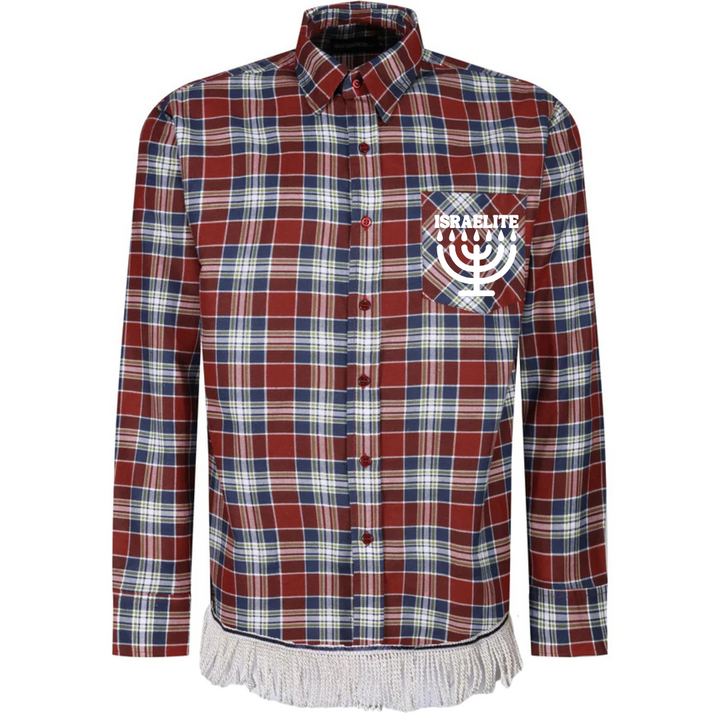 ISRAELITE Menorah Men's Brushed Cotton Check Shirt