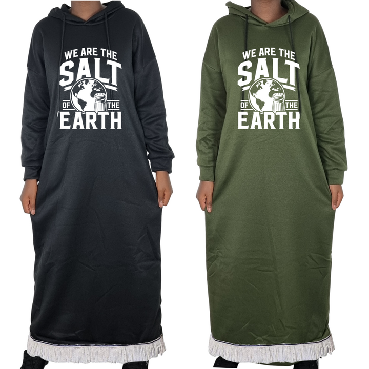 Salt of the Earth Hooded Sweatshirt Dress with Pockets