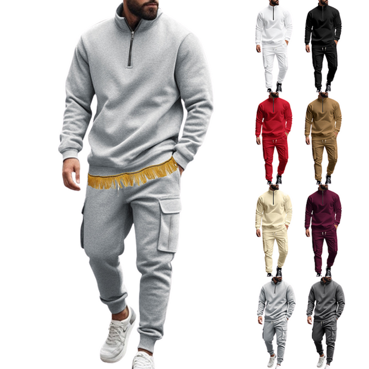 Men's Zipper Jacket and Cargo Pants Set