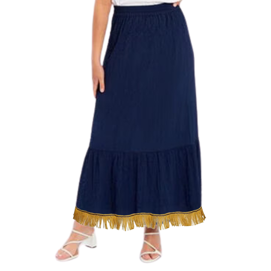 High Waist Tiered Maxi Skirt