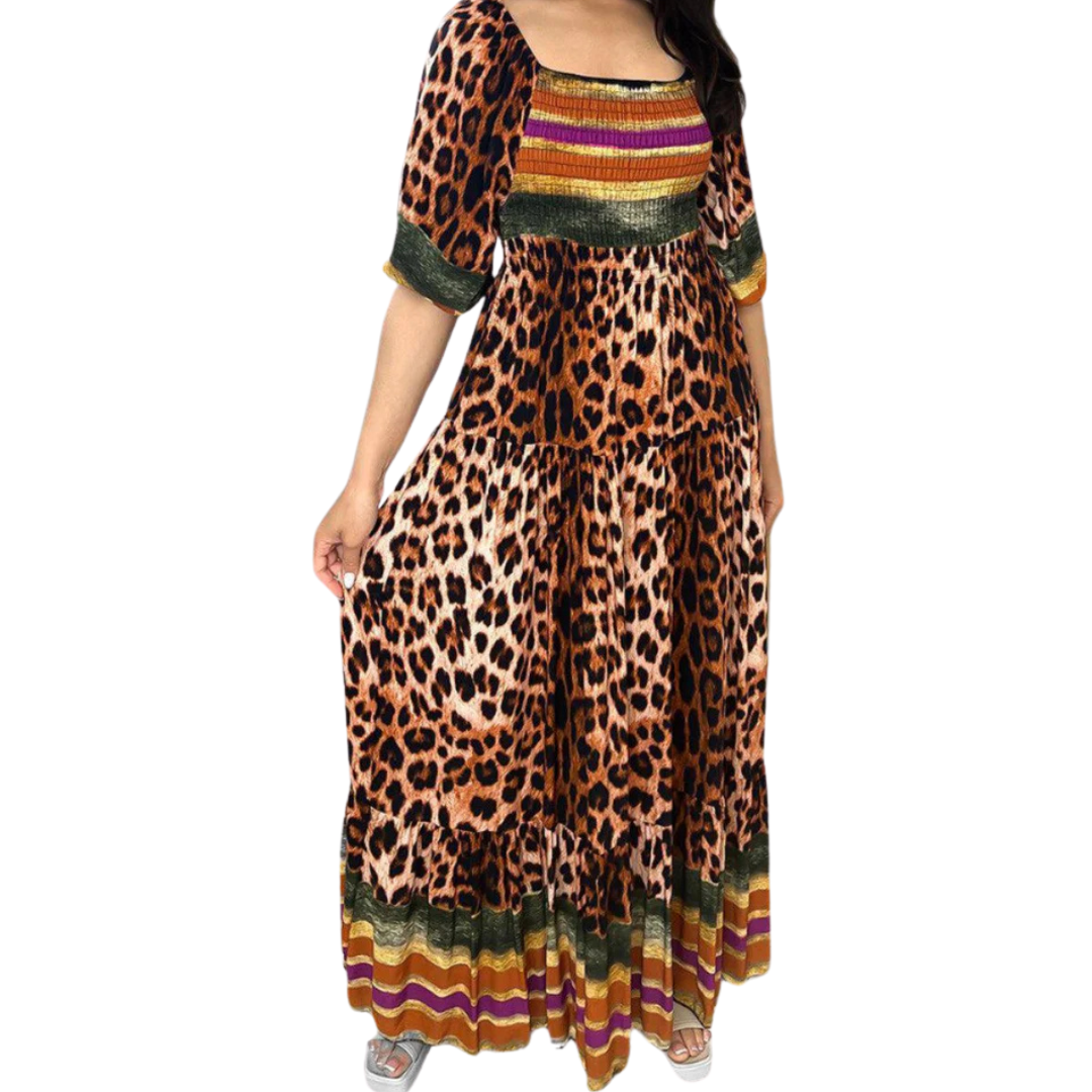 Leopard Print Maxi Dress