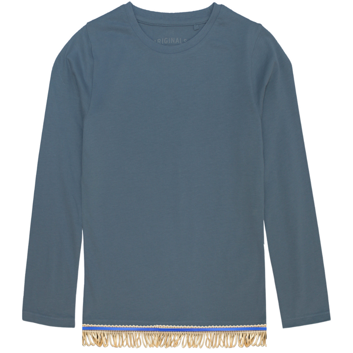 Boys 100% Cotton Long Sleeve T-Shirt with Fringes