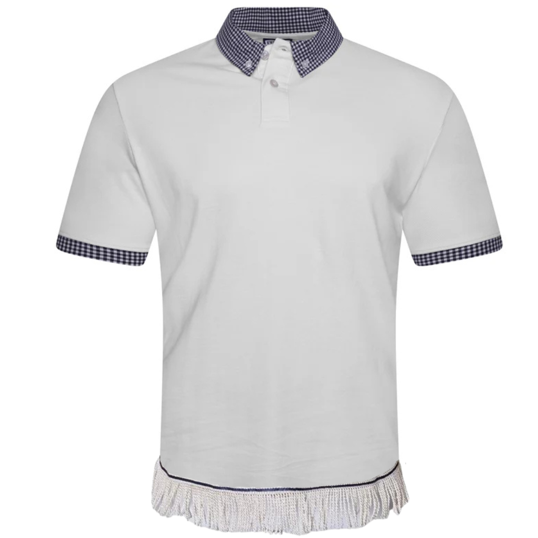 Cotton Check Pattern Fringed Polo Bundle