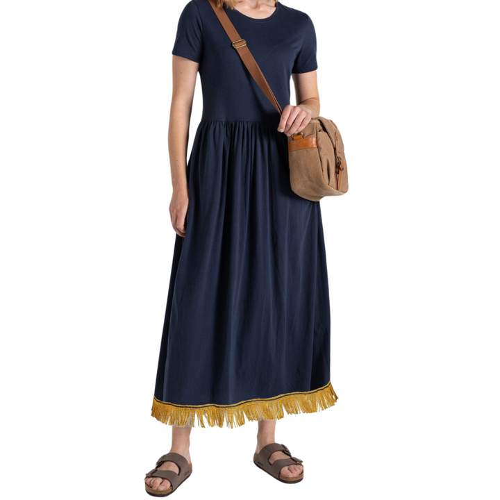 Organic Cotton Midi Dress with Pockets