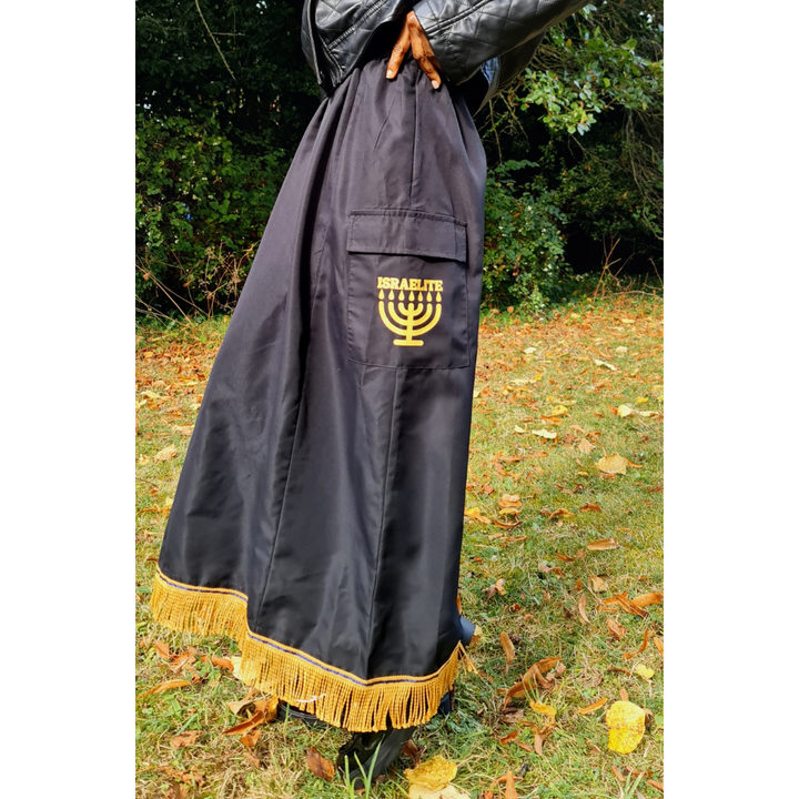 ISRAELITE Oversized Cargo Midi Skirt with Pockets