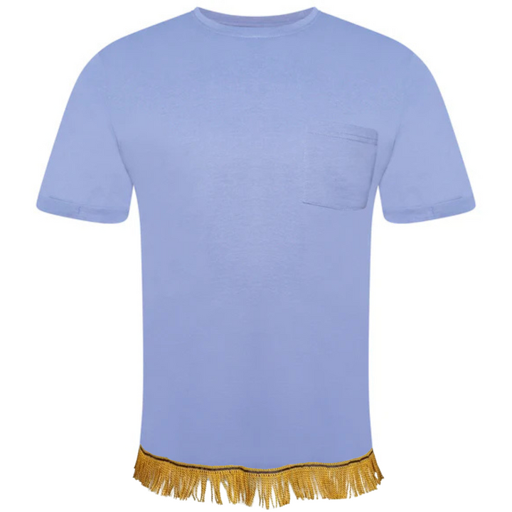 Crew Neck Pocket T-Shirt with Fringes