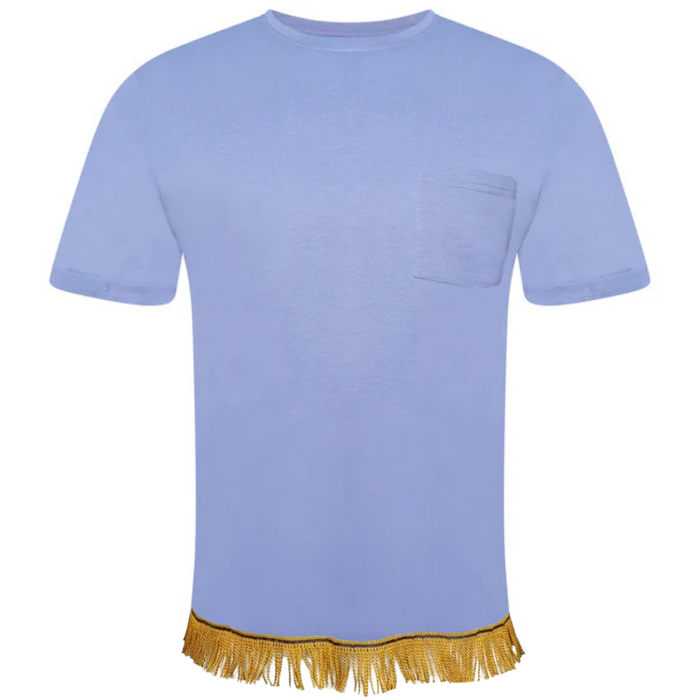 Crew Neck Pocket T-Shirt with Fringes