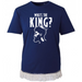 Men's Who's The King T-Shirt (White Vinyl) - Free Worldwide Shipping- Sew Royal US