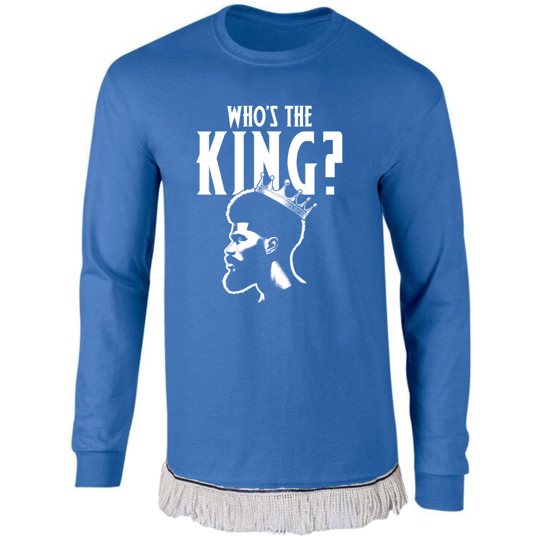 Who's The King Adult Long Sleeve T-Shirt