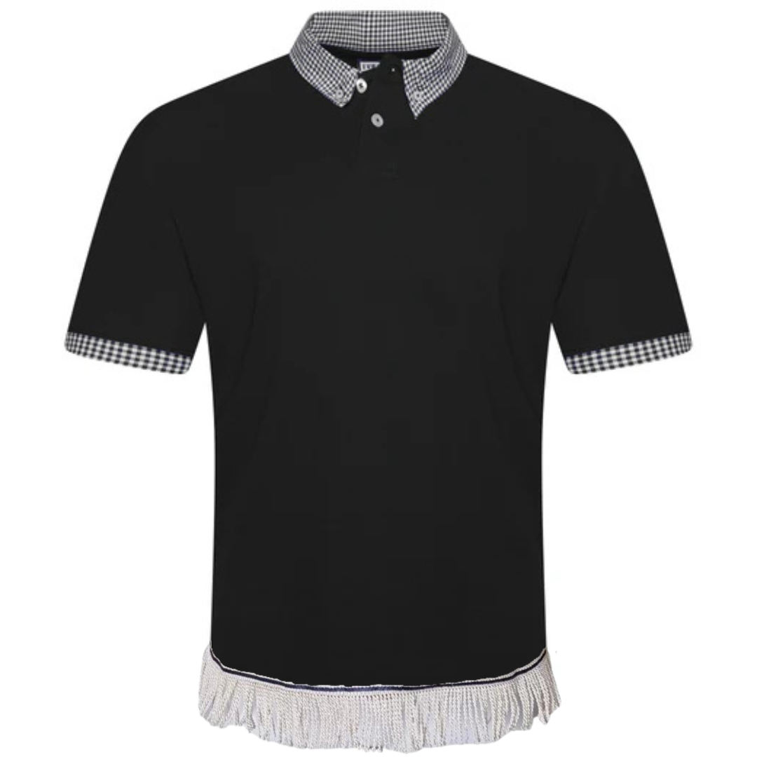 Cotton Check Pattern Fringed Polo Bundle