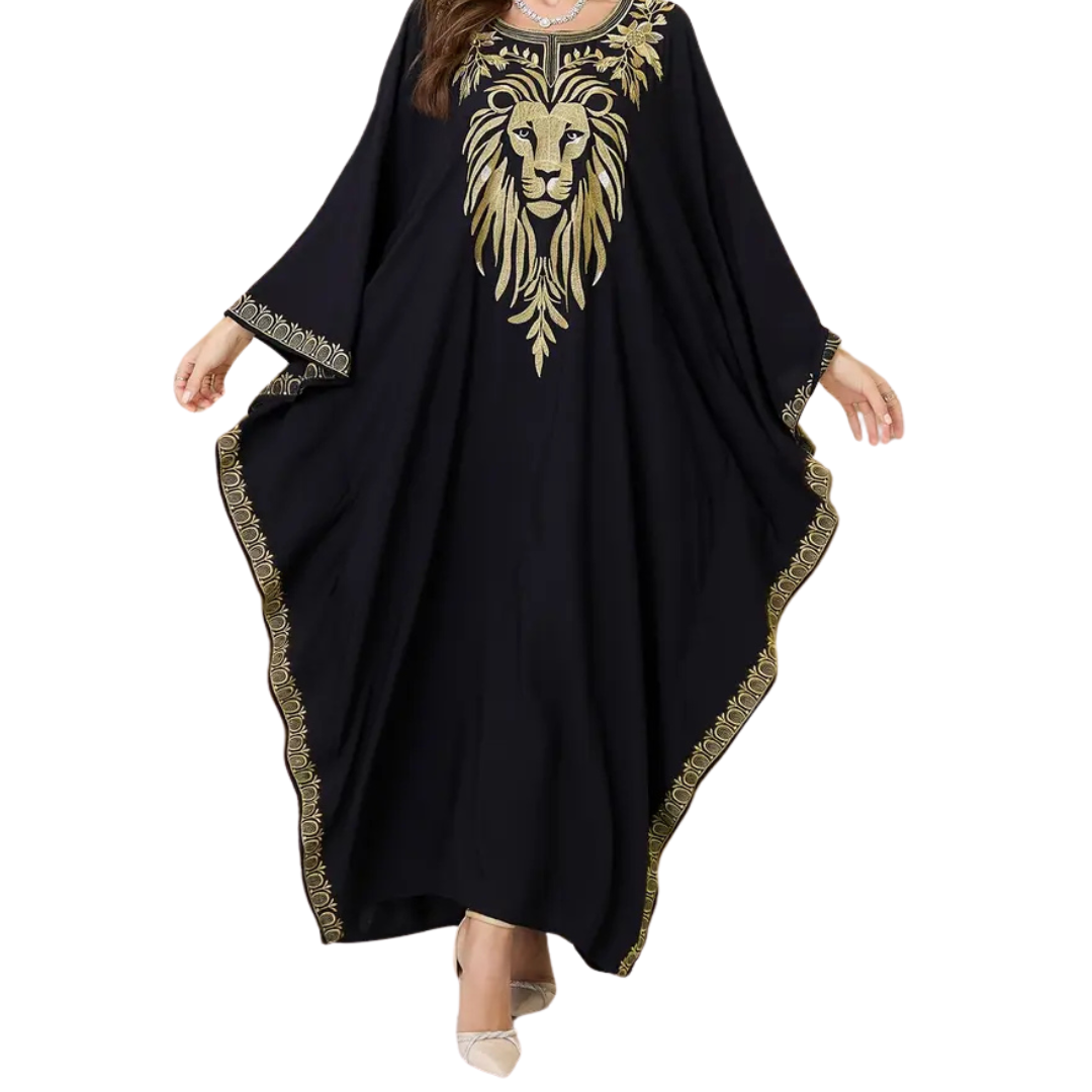 JUDAH Lion Kaftan Maxi Dress