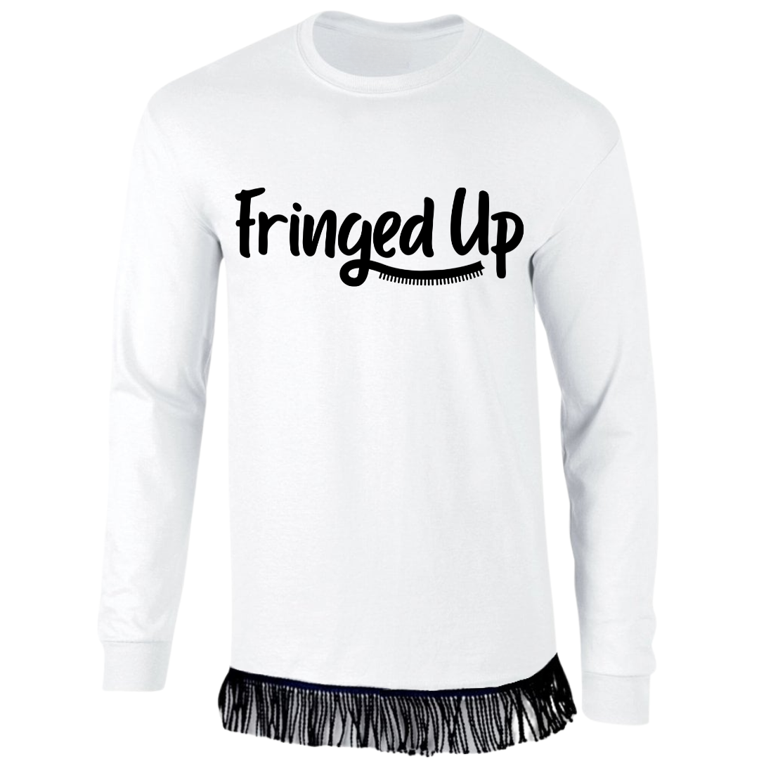 Fringed Up Adult Long Sleeve T-Shirt