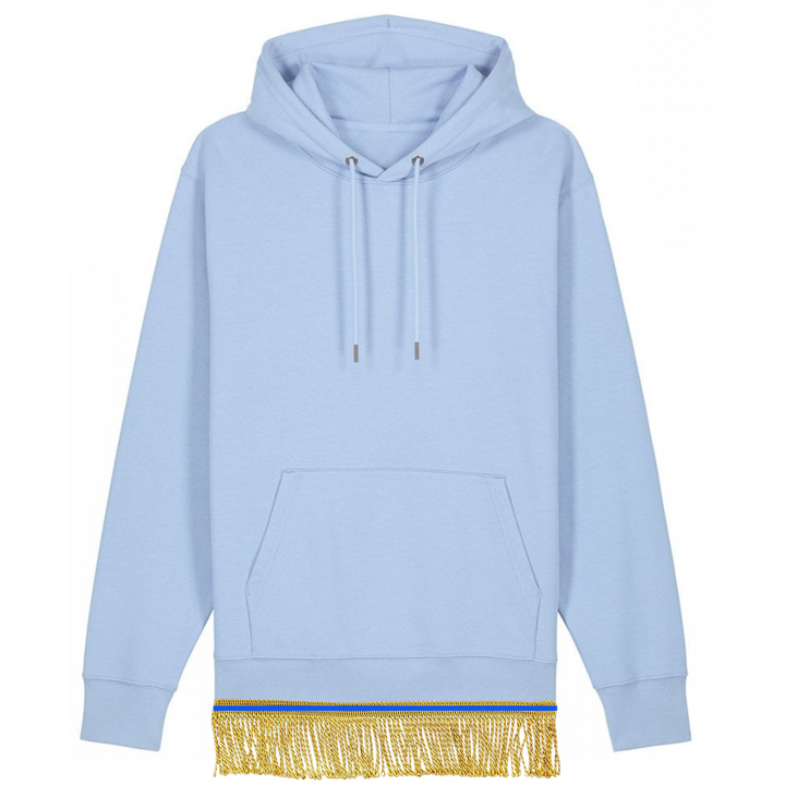 Men's Organic Cotton Pullover Hoodie with Fringes