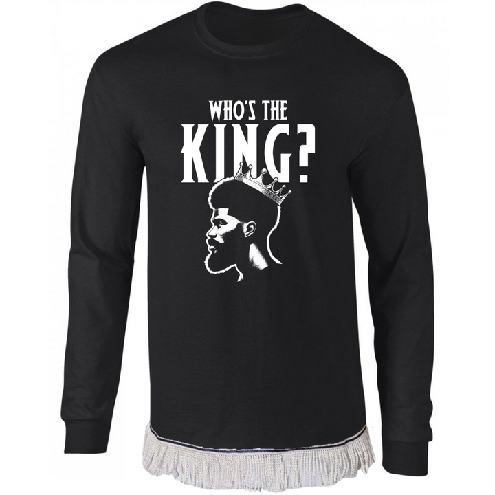 Who's The King Adult Long Sleeve T-Shirt