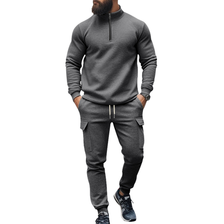 Men's Zipper Jacket and Cargo Pants Set