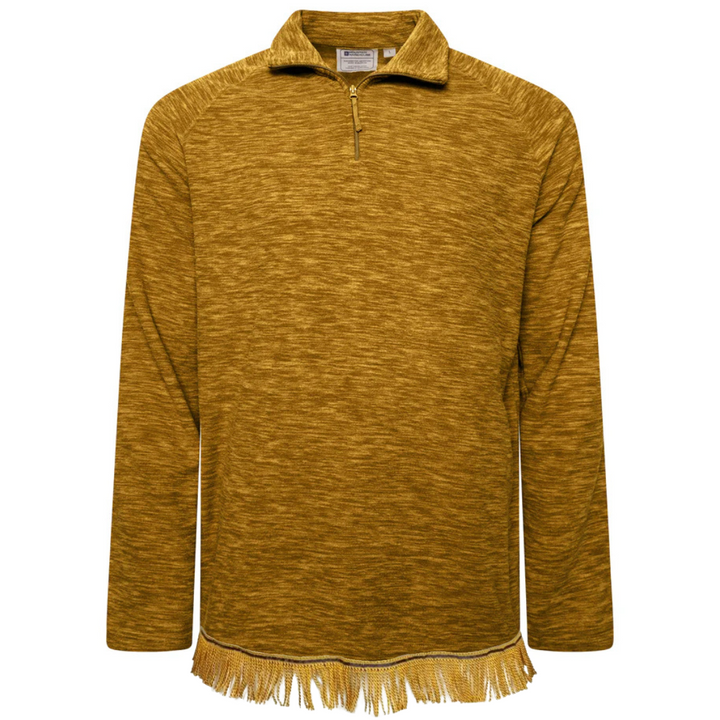 Men's Quarter Zip Fleece with Fringes