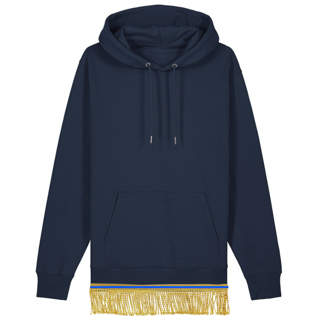 Men's Organic Cotton Pullover Hoodie with Fringes