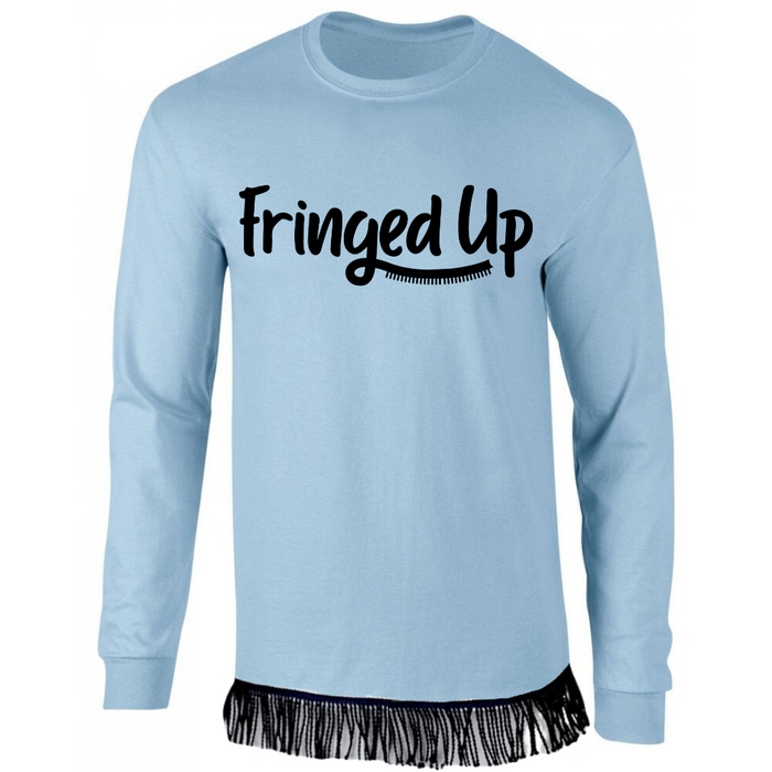 Fringed Up Adult Long Sleeve T-Shirt