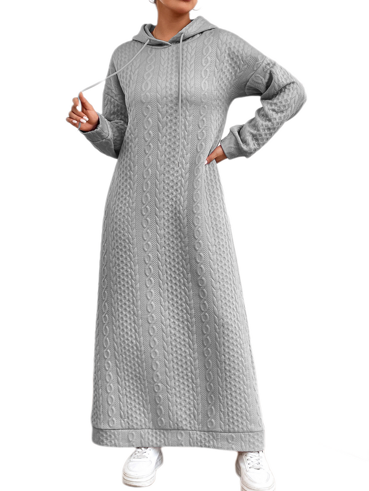 Knitted Sweatshirt Hooded Dress with Pockets (BUY 2 GET 30% OFF)