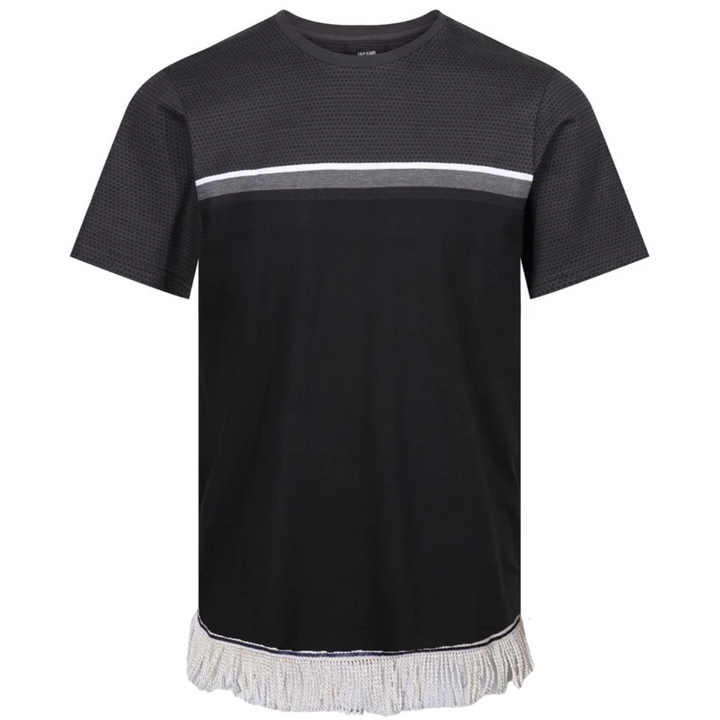 Men's Colourblock T-Shirt with Fringes