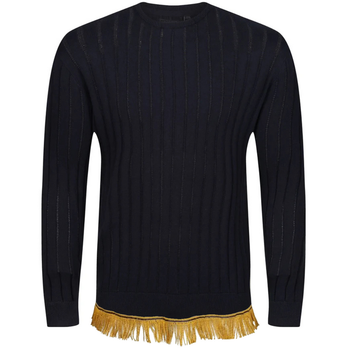 Men's 100% Cotton Sweater with Fringes