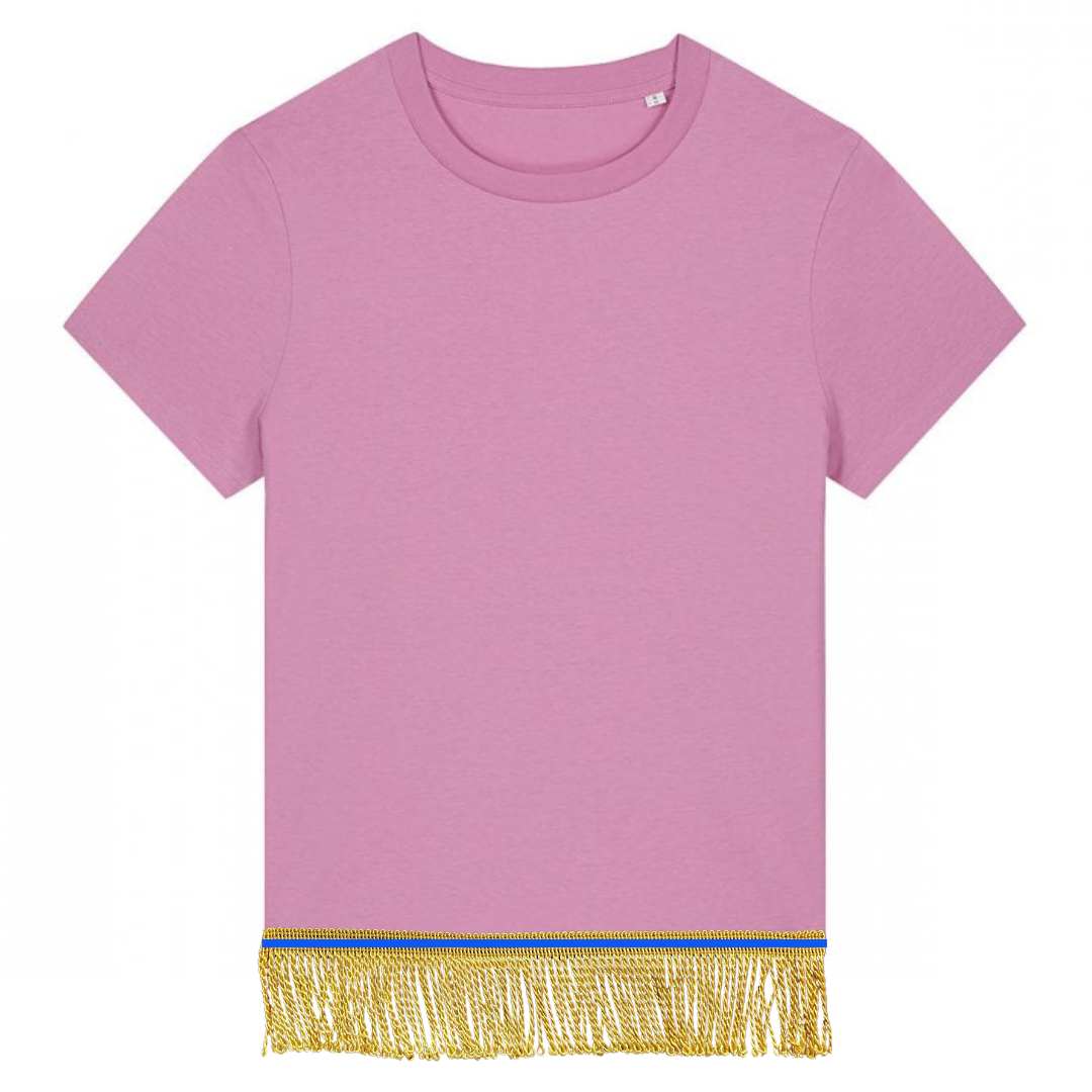 Women's 100% Organic Cotton T-Shirt with Fringes