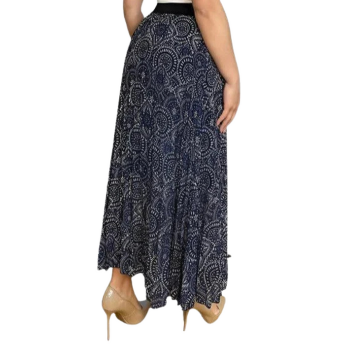 Lightweight Boho Print Chiffon Maxi Skirt