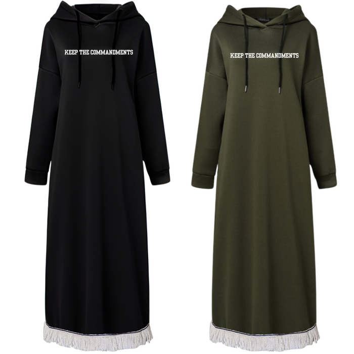 Keep the Commandments Hooded Sweatshirt Dress