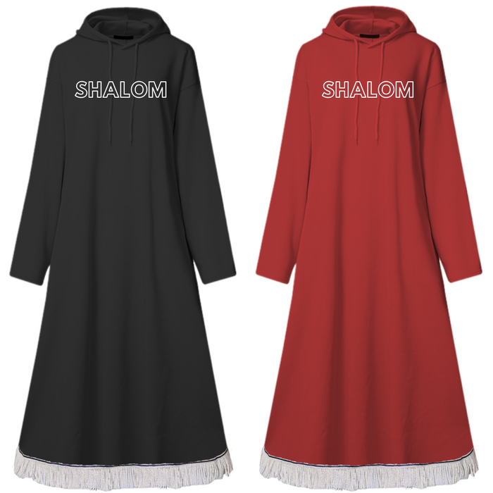 SHALOM Oversized Hooded Maxi Dress