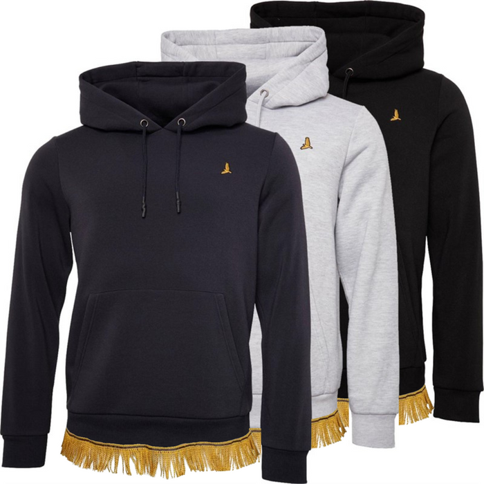 Men's Fringed Hoodie Bundle (Black/Grey/Navy)