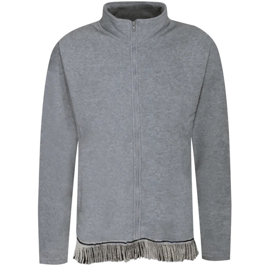 Men's Zip-Up Polar Fleece Jacket with Fringes