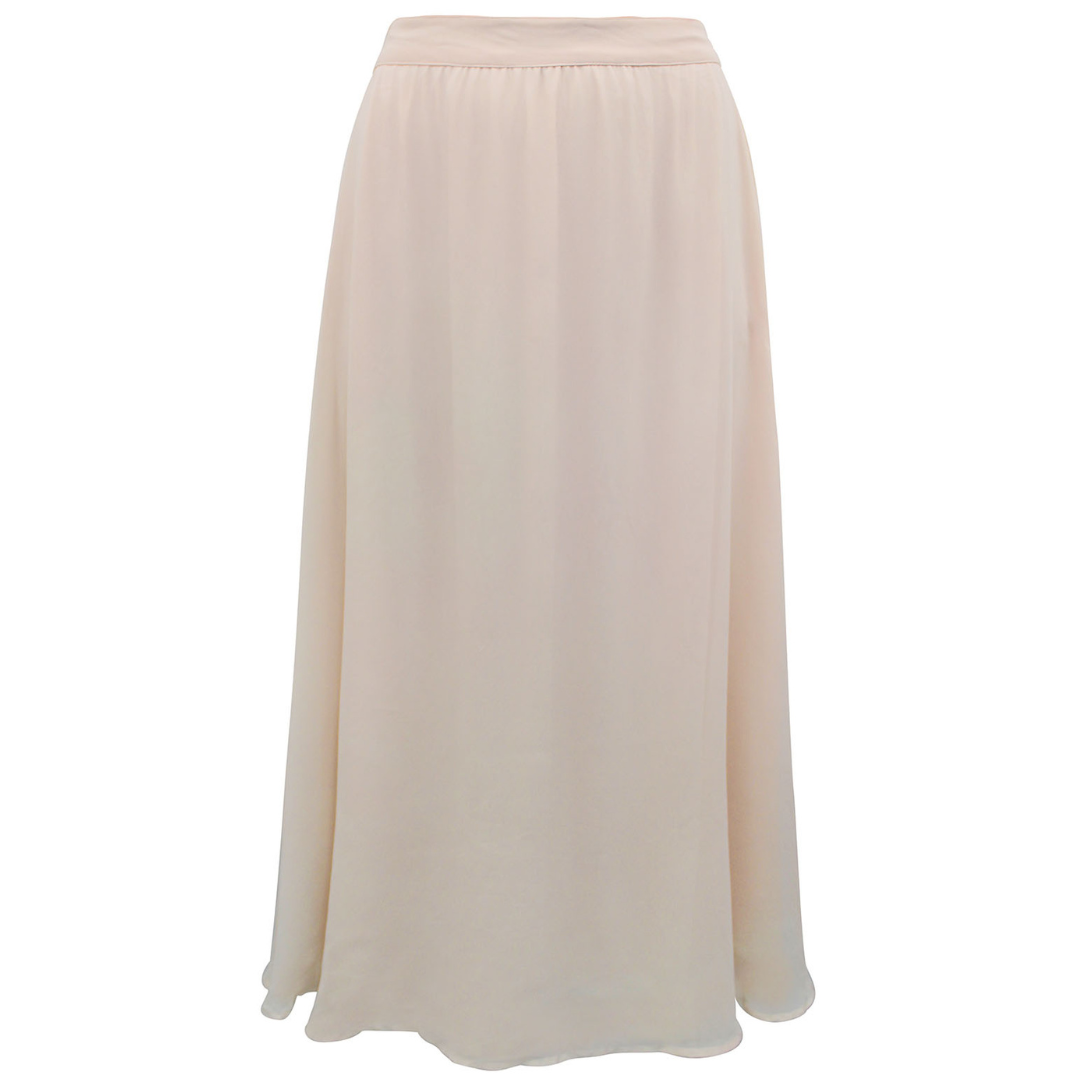 Peach Floaty Georgette Maxi Skirt