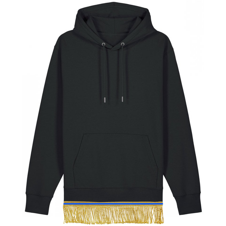 Men's Organic Cotton Pullover Hoodie with Fringes