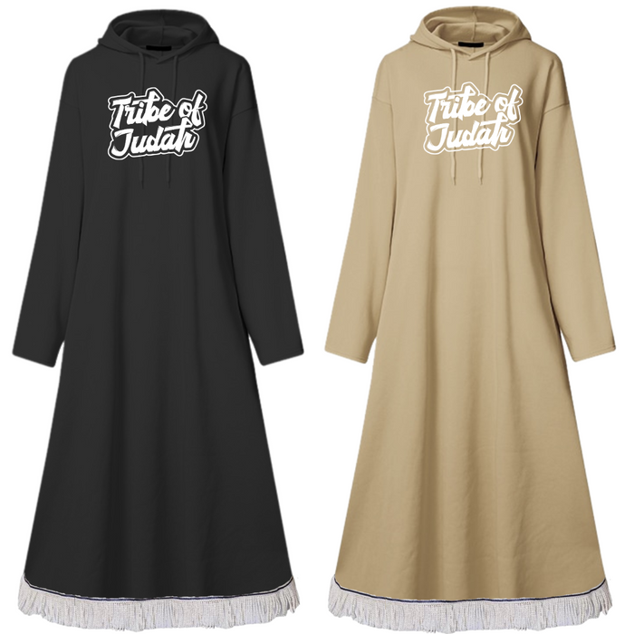 Tribe of Judah Oversized Hooded Maxi Dress