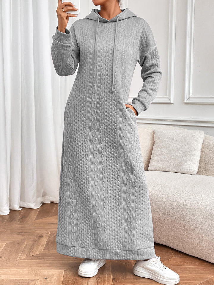 Knitted Sweatshirt Hooded Dress with Pockets (BUY 2 GET 30% OFF)