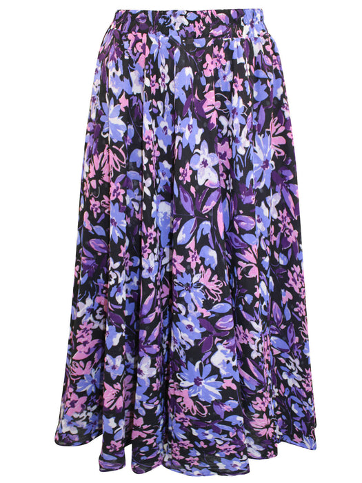 Purple Reversible Printed Pull On Skirt