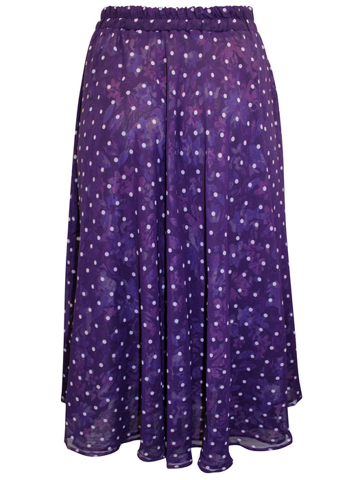 Purple Reversible Printed Pull On Skirt