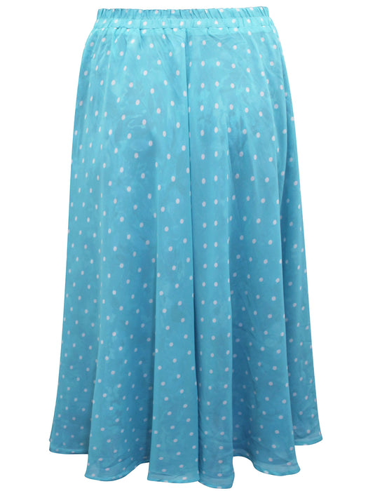 Blue Reversible Printed Pull On Skirt