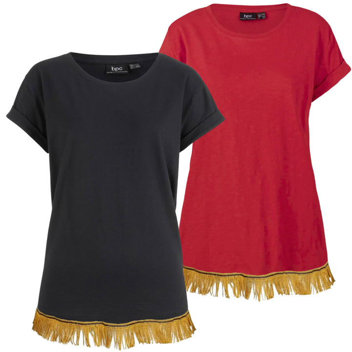 Women's Cotton Turn Up Sleeve T-Shirt