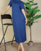 T-Shirt Midi Dress with Side Pockets - Free Worldwide Shipping- Sew Royal US