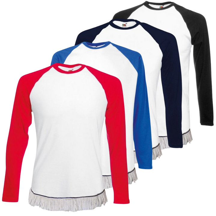 Men's Long Sleeve Baseball Tees Fringed Bundle