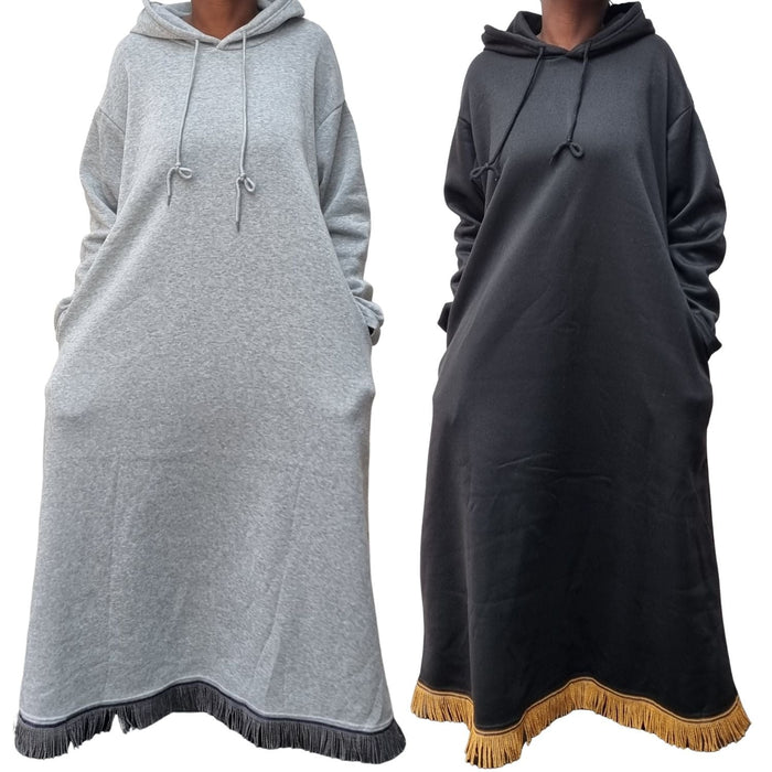 Oversized Hooded Maxi Dress - Free Worldwide Shipping- Sew Royal US