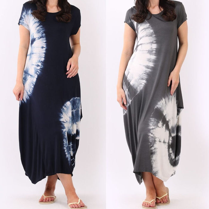 Tie Dye Parachute Maxi Dress