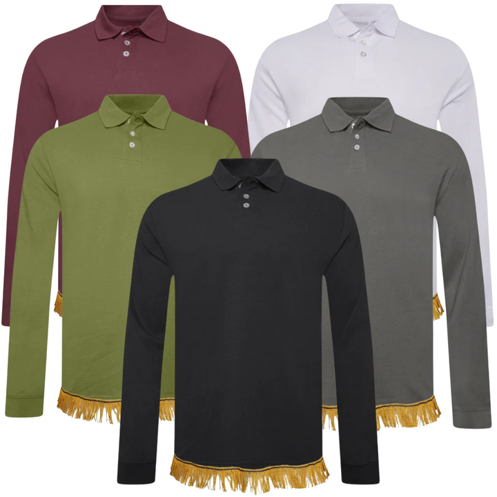 Cotton Long Sleeve Fringed Polo Bundle