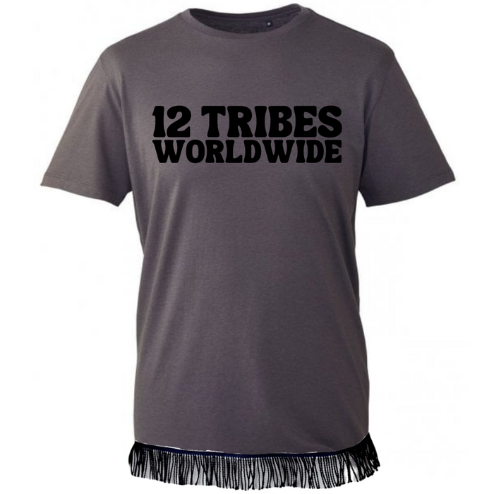 12 TRIBES Worldwide Adult T-Shirt with Black Vinyl