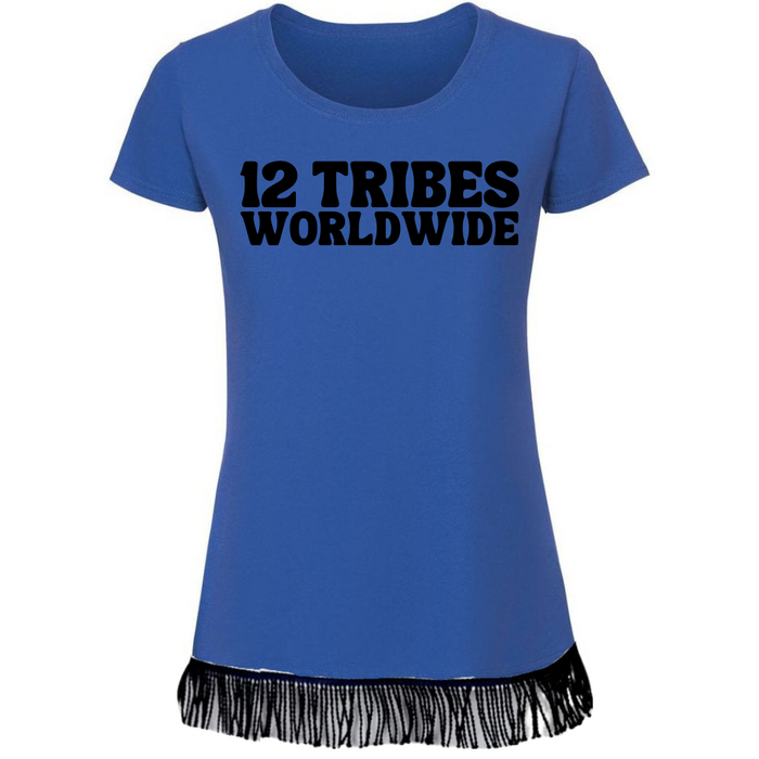 12 TRIBES Worldwide Women's T-Shirt with Black Vinyl